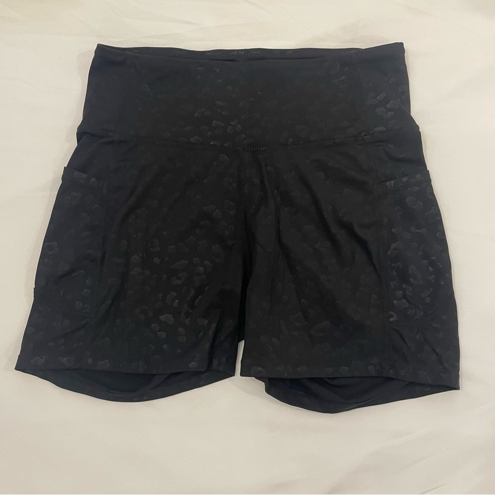 Black Animal Print Women's Biker Shorts size Medium